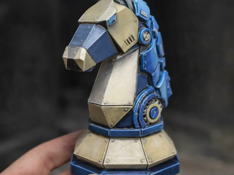 Mechanical Chess Guardian Figurine ⚙️♟️