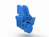 Diecast engine V8 with double supercharger Version 6 Scale 1-7