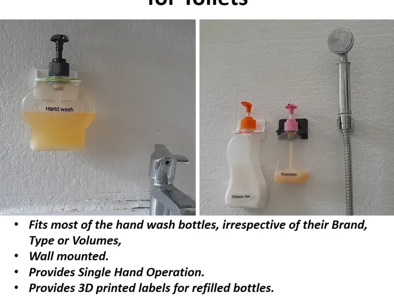 Liquid Soap Bottle Holder for Toilets