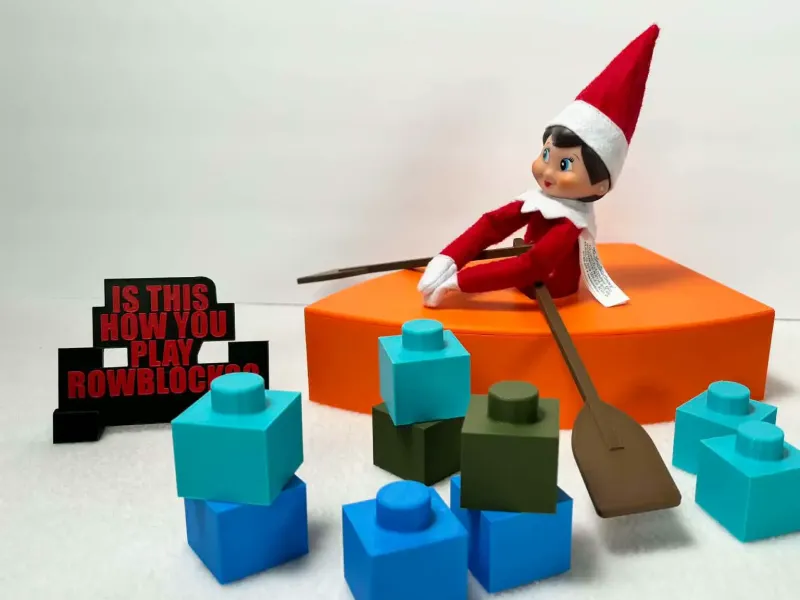 Сцена "Эльф на полке" Rowblocks