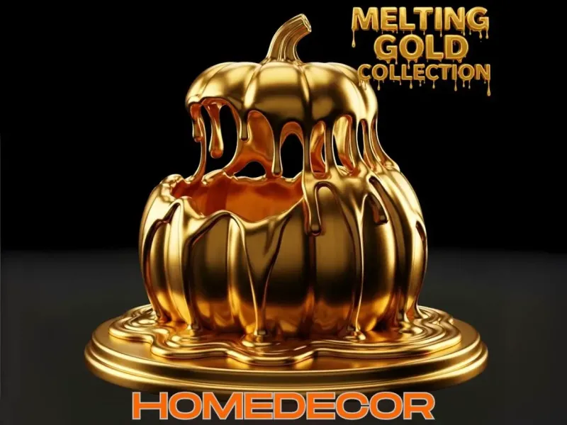 Melting Gold Pumpkin