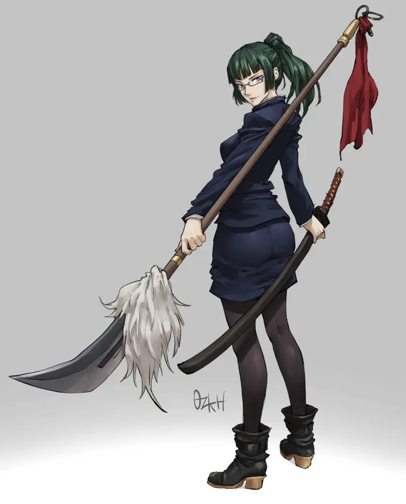 Maki Zenin suliță cu braț din Jujutsu Kaisen