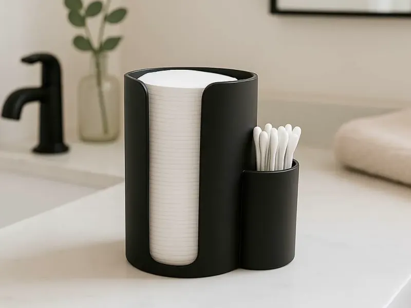 Modern Q-Tip & Cotton Pad Organizer