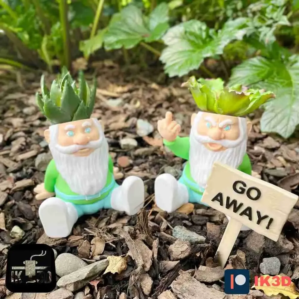 SET OF GARDEN GNOMES (RUDE AND NICE) - NO SUPPORTS / 3MF
