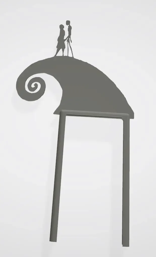 Ring Door Bell Decoration - Jack and Sally 1