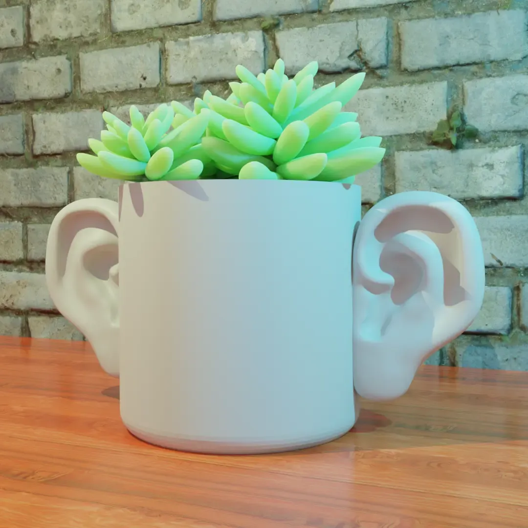 planter with ears