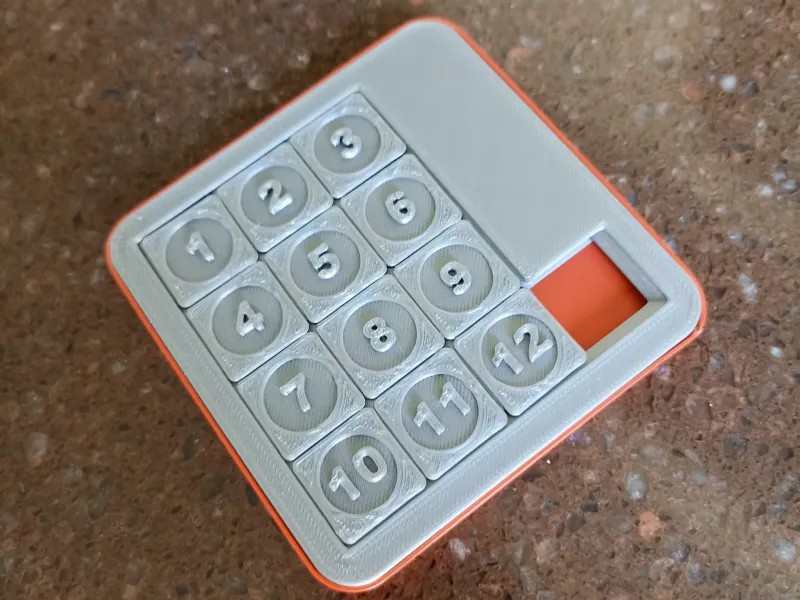 print in place 12-delige puzzel schuifstukken fidgetspeelgoed teaser