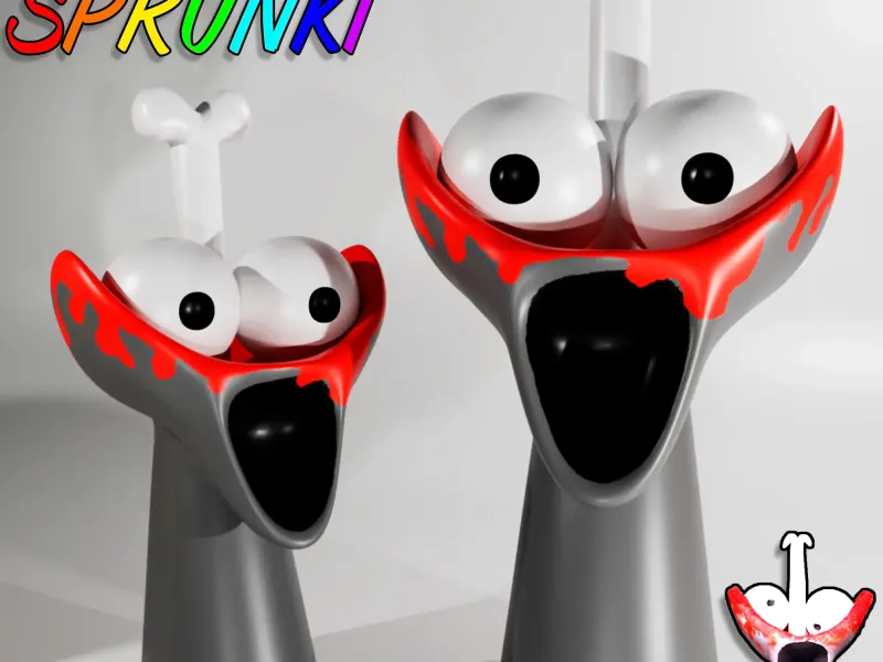 CLUKR HORROR SPRUNKI INCREDIBOX | Silver Sprunki 3D Model