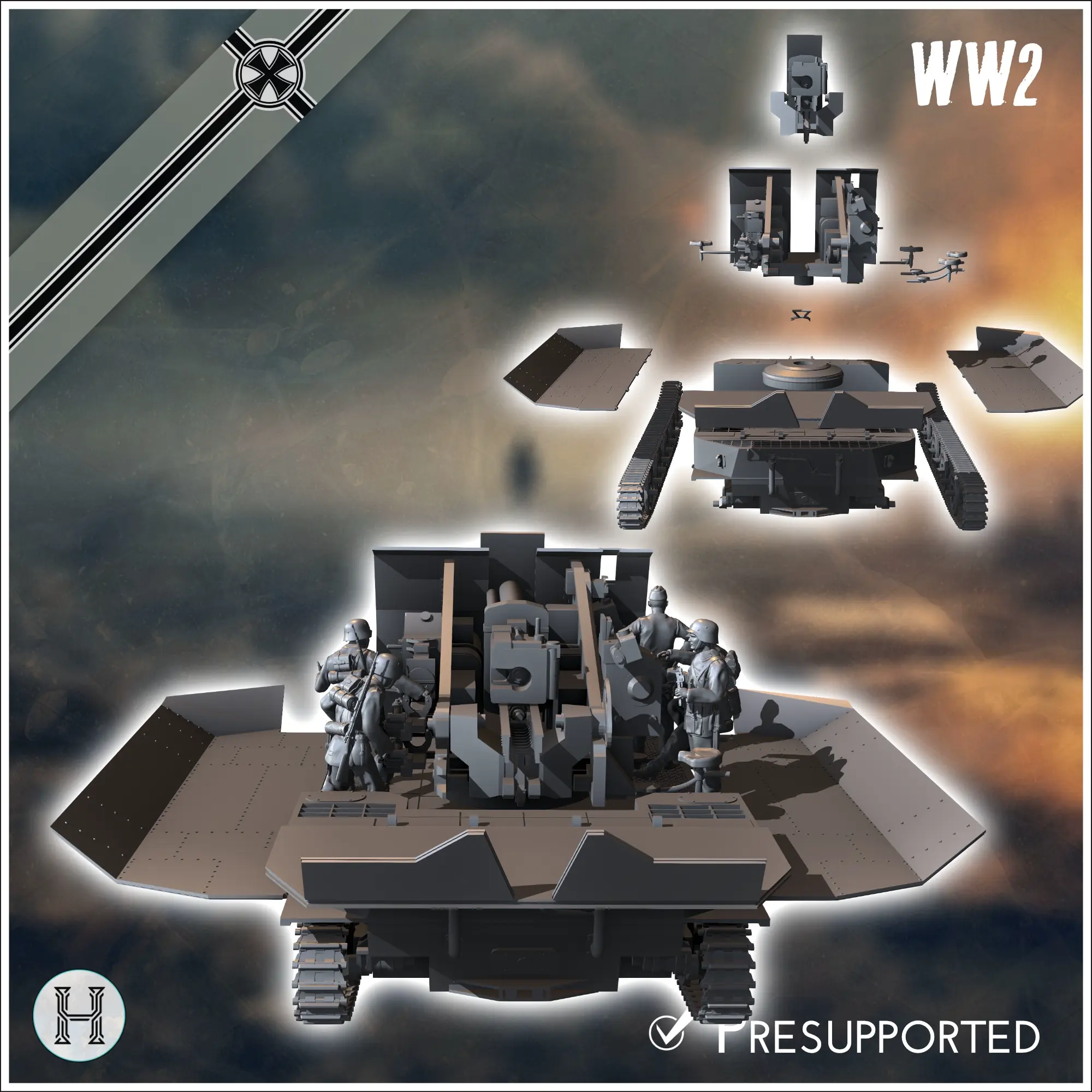 88mm FlaK su telaio speciale (Pz.Sfl.IVc) (griglia 10) - m