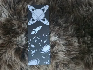 Intertwined Rings Planet and Rocket Bookmark