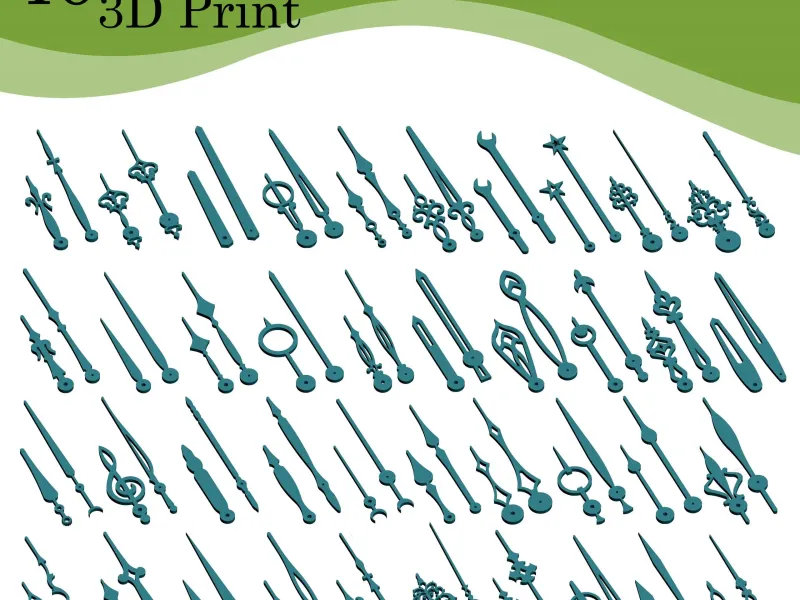 40 aiguilles d'horloge créatives imprimables en 3D pour horloges murales