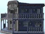 Wild West corner saloon + interior 33 - western old ACW USA-7