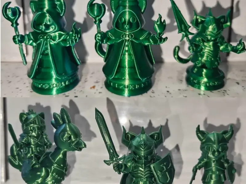 最终幻想风格猫咪国际象棋套装 - 全套