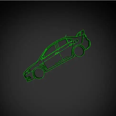 3D Printer Files | 3MF File | Mitsubishi Lancer Evo X Silhouette Wall Art