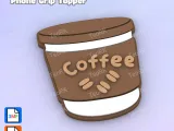 Badge Reel Topper Flat Back coffee cup-1