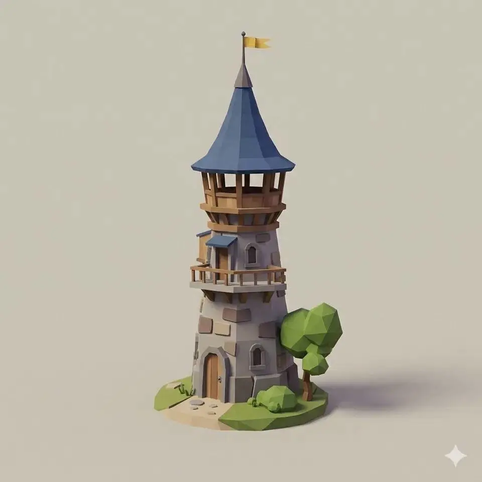 Low Poly Wizard Tower