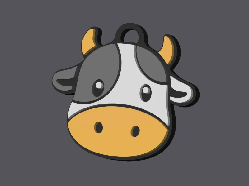 Cow Head - Farm Animals - Earring & Pendant v2