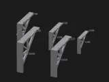 Heavy Duty Shelf Brackets – Set of 5 Different Sizes-1