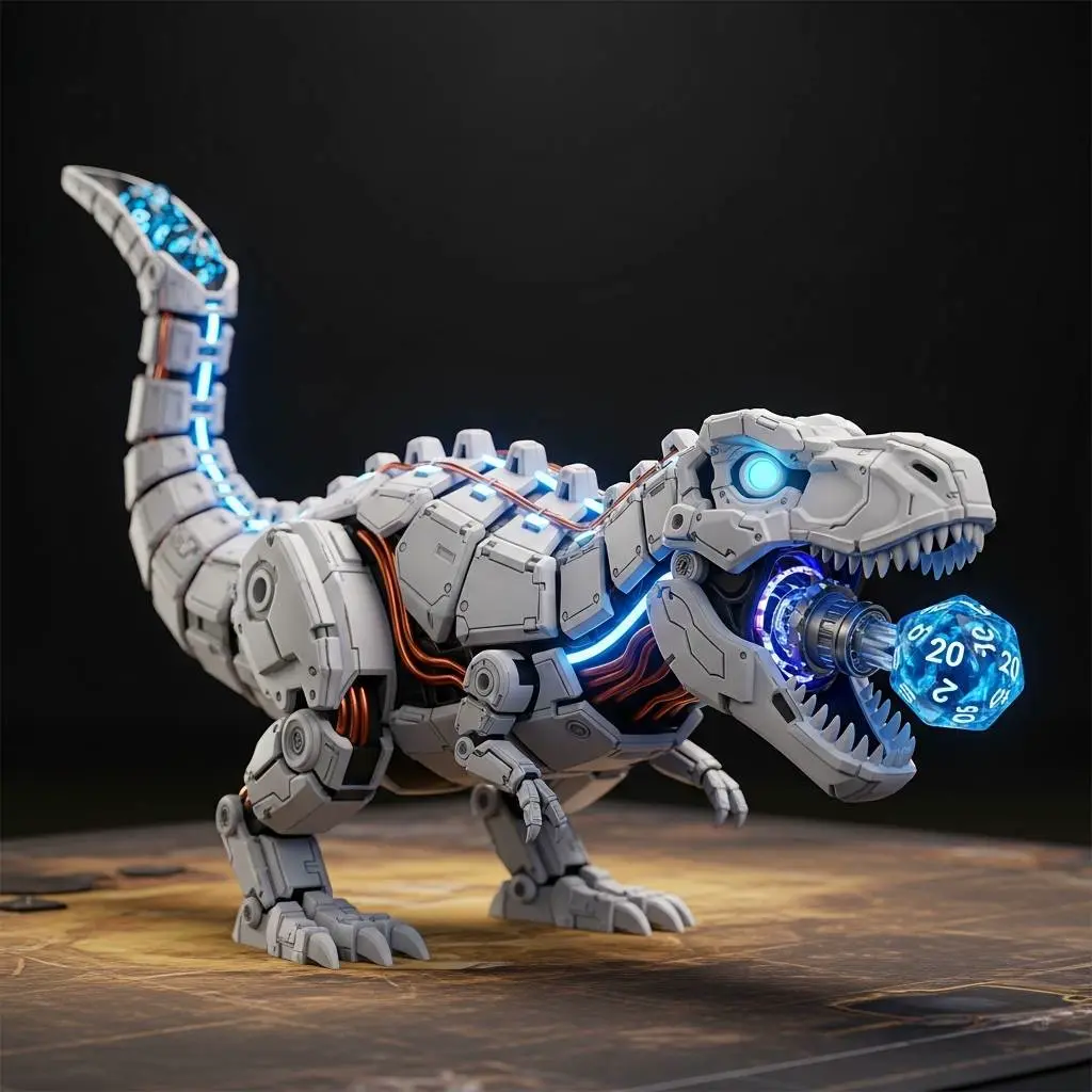 Mechanical Dinosaur The Dice Tower 3D STL File