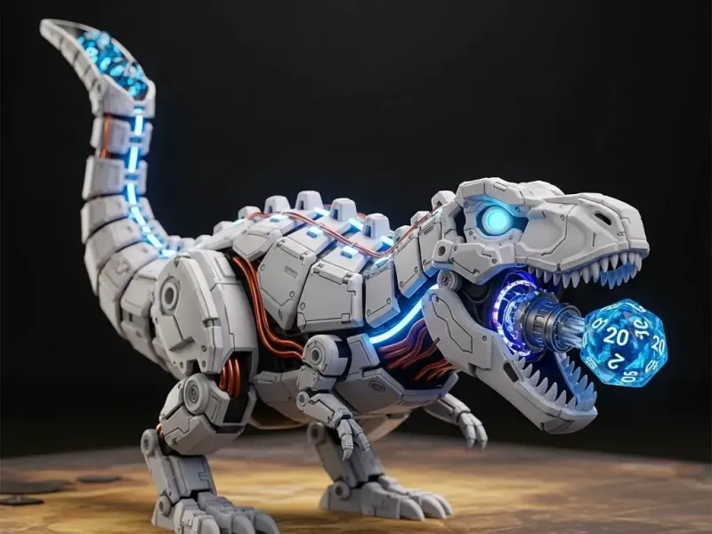 Mechanical Dinosaur The Dice Tower 3D STL File