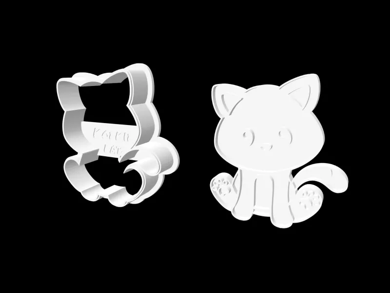 Farm Animals - Sitting Kitten - Cookie Cutters (3 sizes)