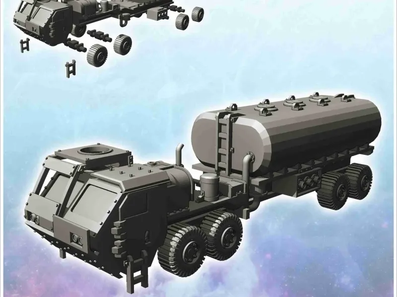 Futuristischer Lastwagen mit gepanzerter Fahrerkabine (Tankwagenversion) (35) - mi