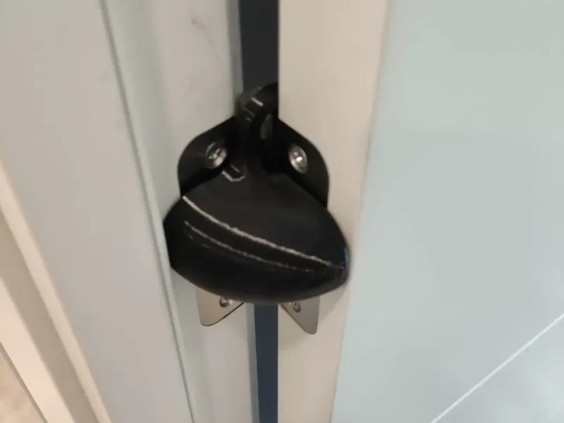 Doorstop on hinge full open