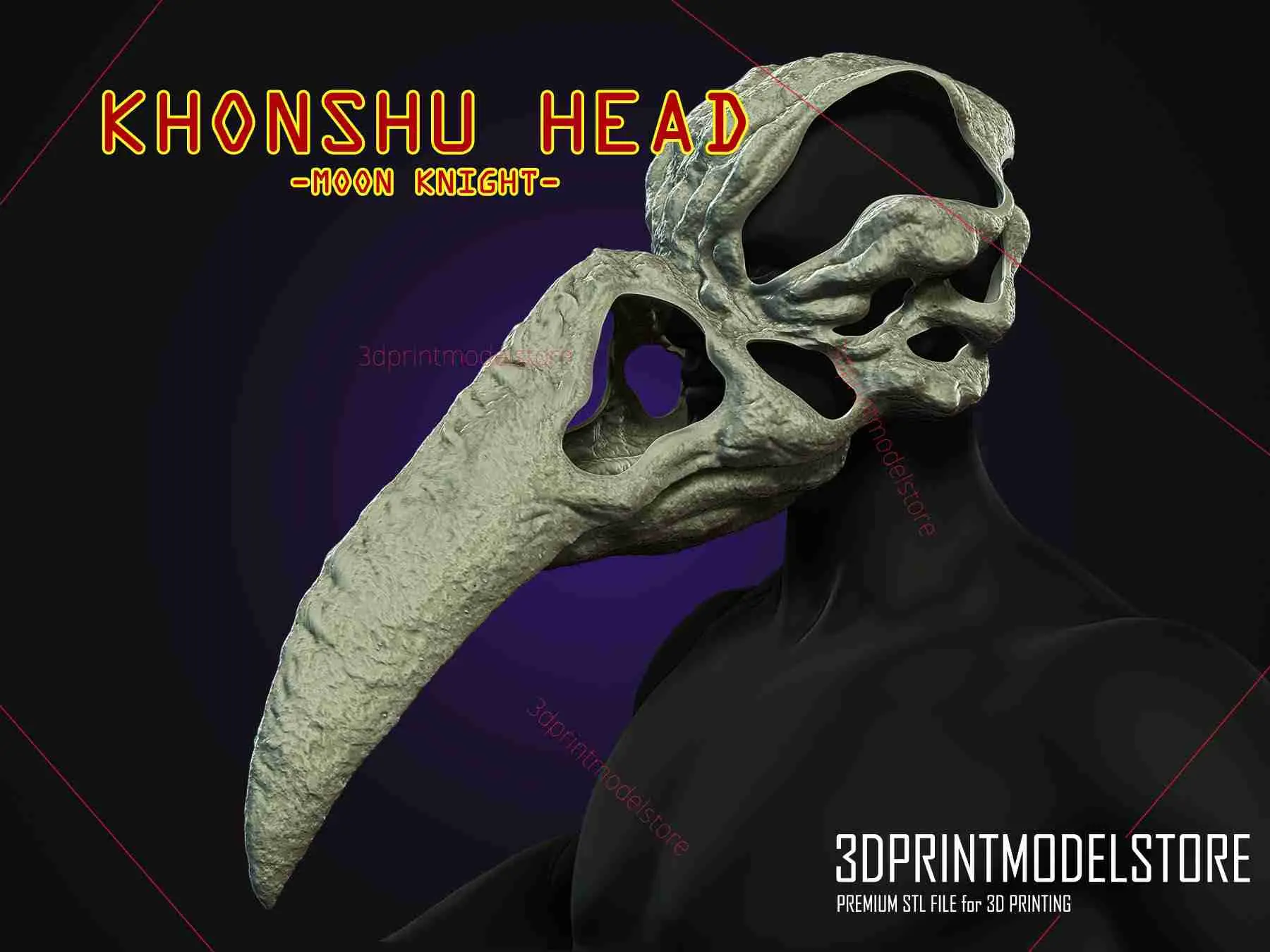 Masque Marvel Moon Knight Khonshu - Comic Cosplay Halloween