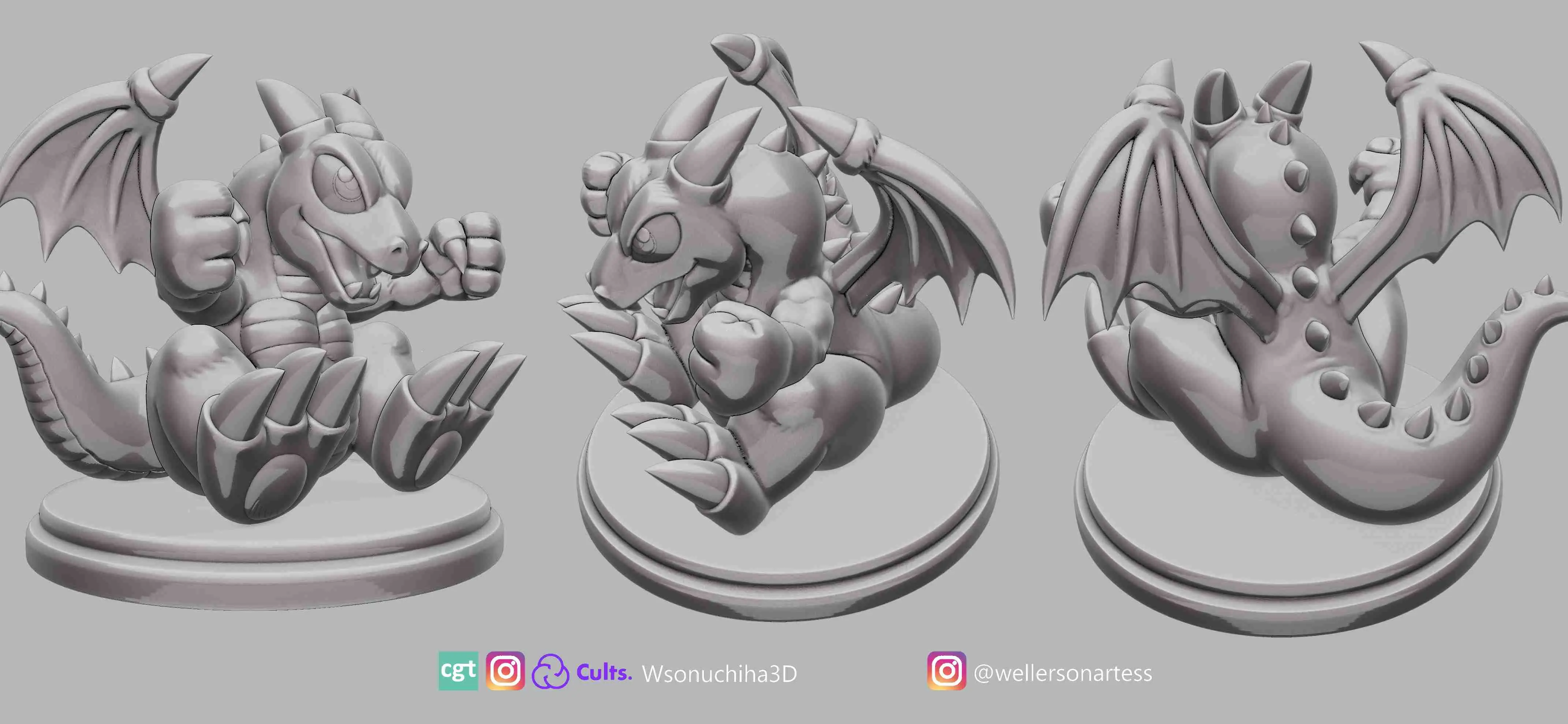figurine bébé dragon - yugioh