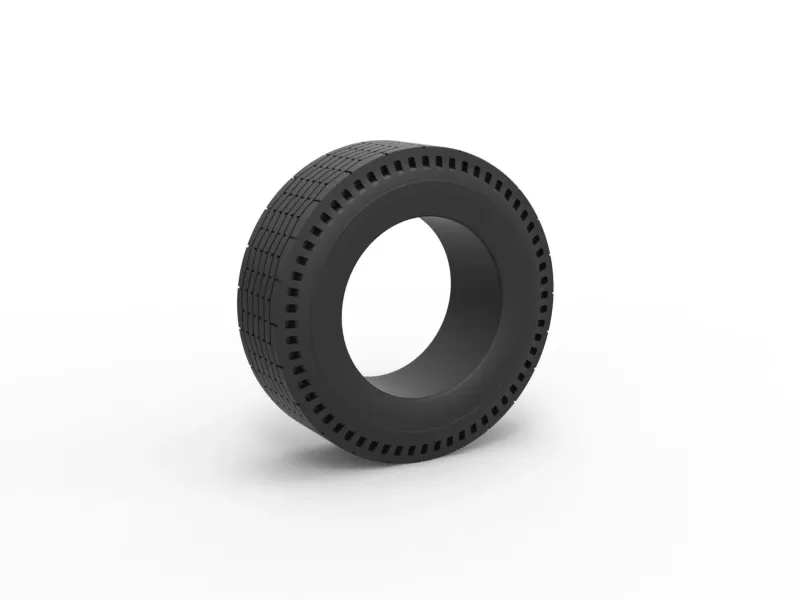 Rear tire of vintage dragster Version 9 Scale 1:25