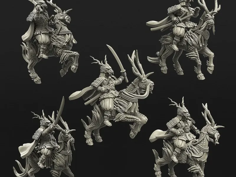 Japanische Samurai-Kirin-Reiter