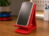 Modern Phone Stand with Charging Cable Access-5
