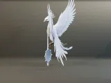 White Phoenix with Orb 3D Model-5