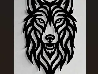tête de loup wall art