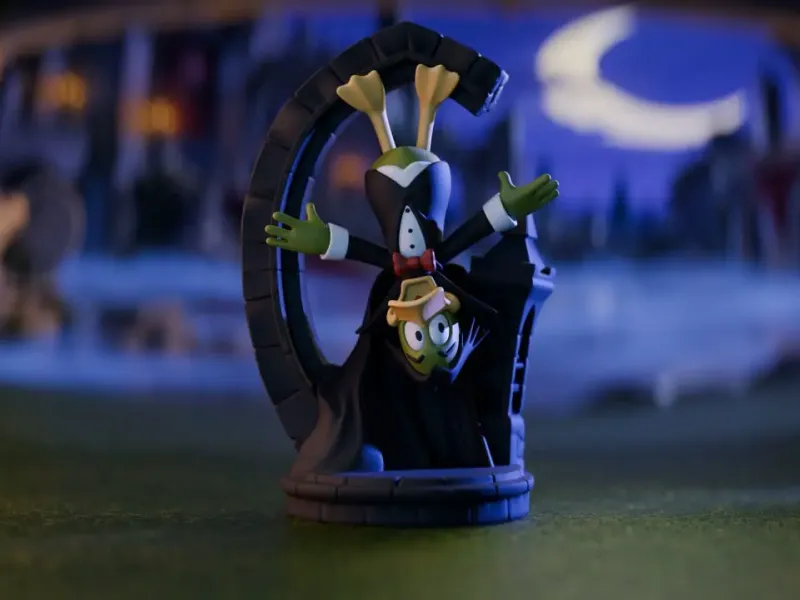 Whimsical Duck Dracula Figurine