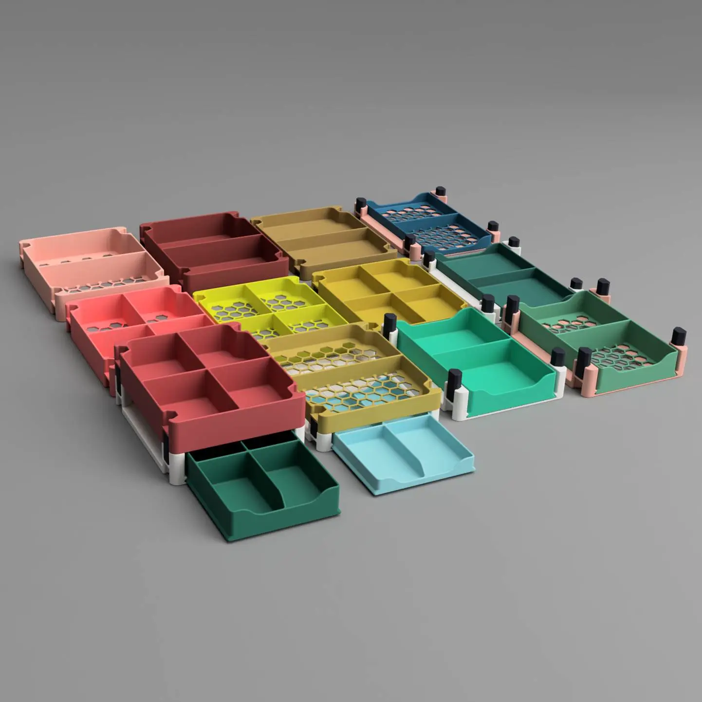 Versatile Stackable Storage Box System (200×250) Dividers