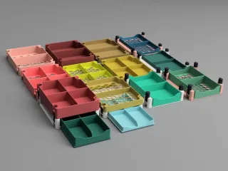 Versatile Stackable Storage Box System (200×250) Dividers