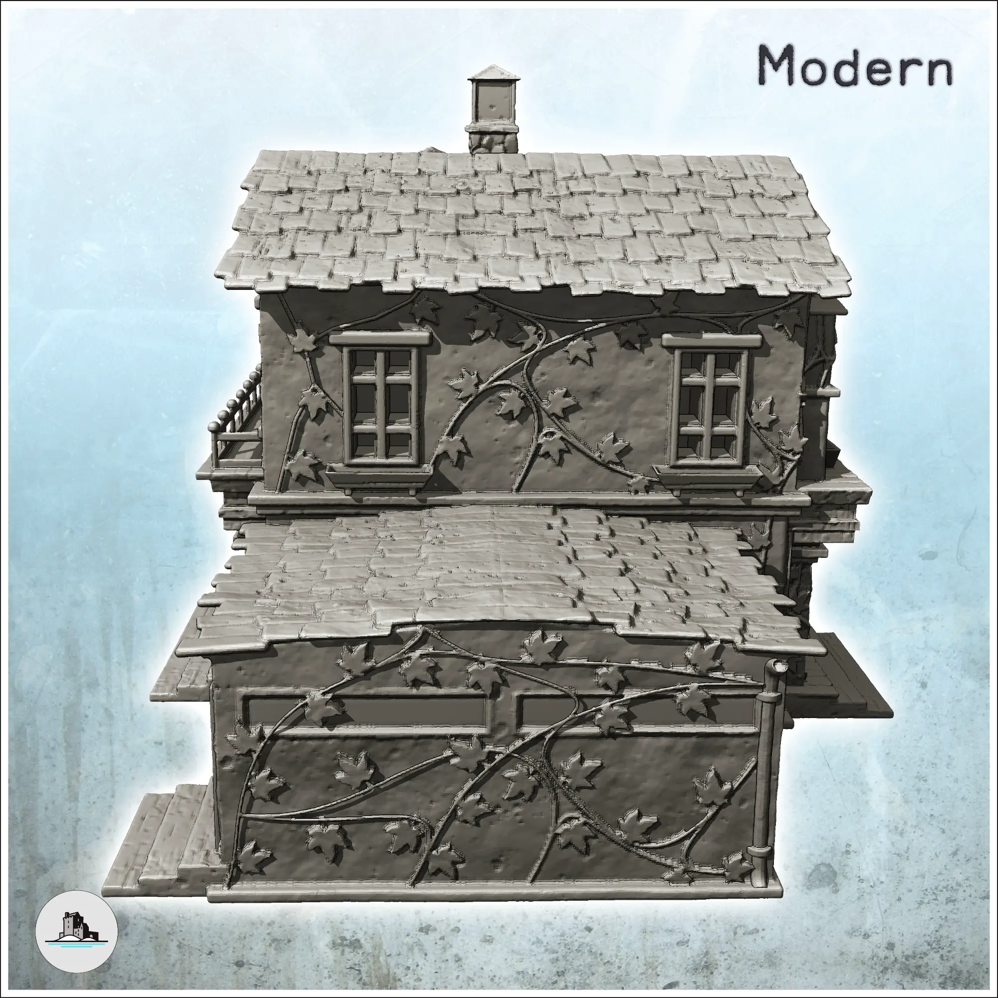 Large modern house with vehicle garage and balcony floor (9)