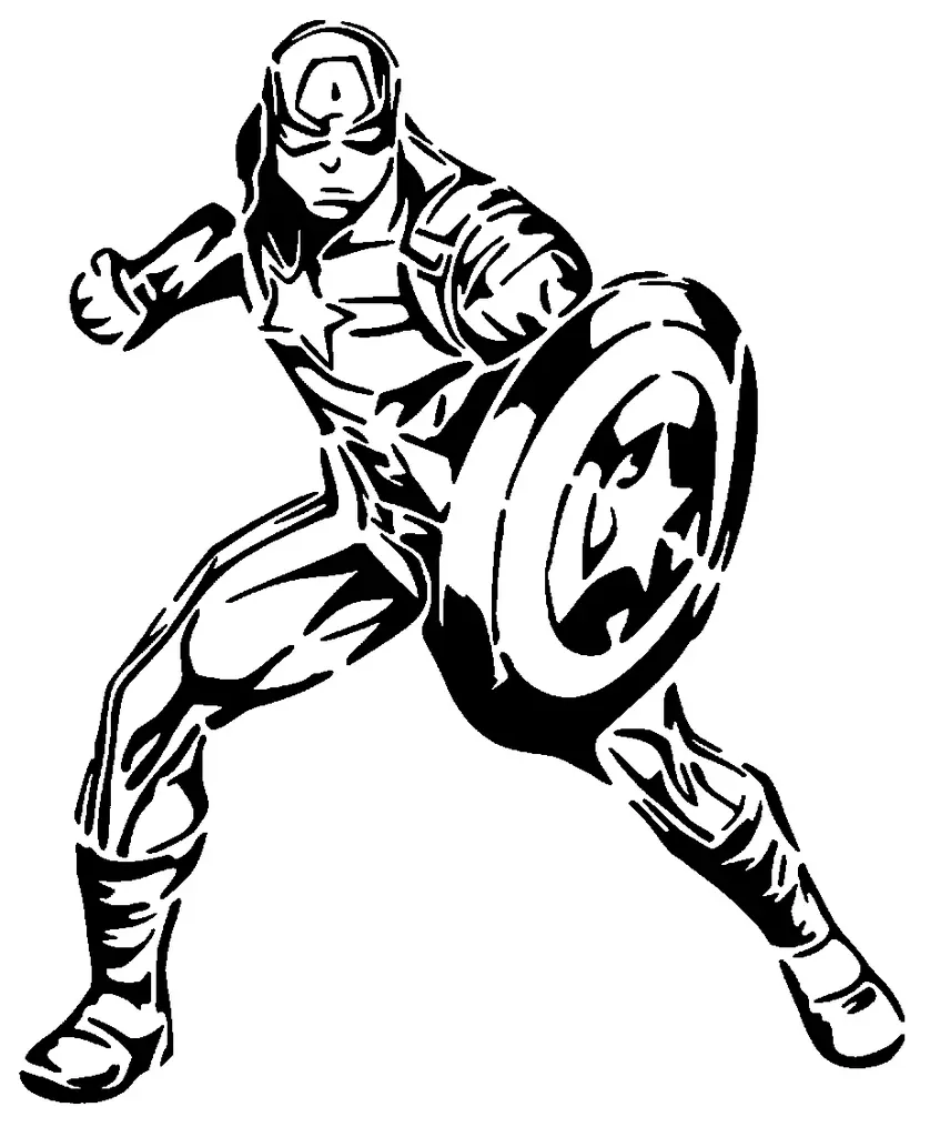 Captain America stencil 7