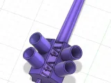 V4 engine keychain for smoking 4 cigarettes at once.-2