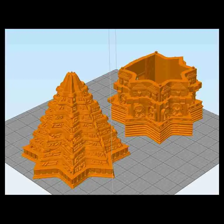 معبد شيكارا الهندي الهندوسي الهندوسي - منمنمات منمنمات وارمر تضاريس ق