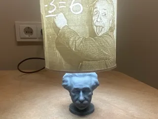 Albert Einstein lithophane lamp