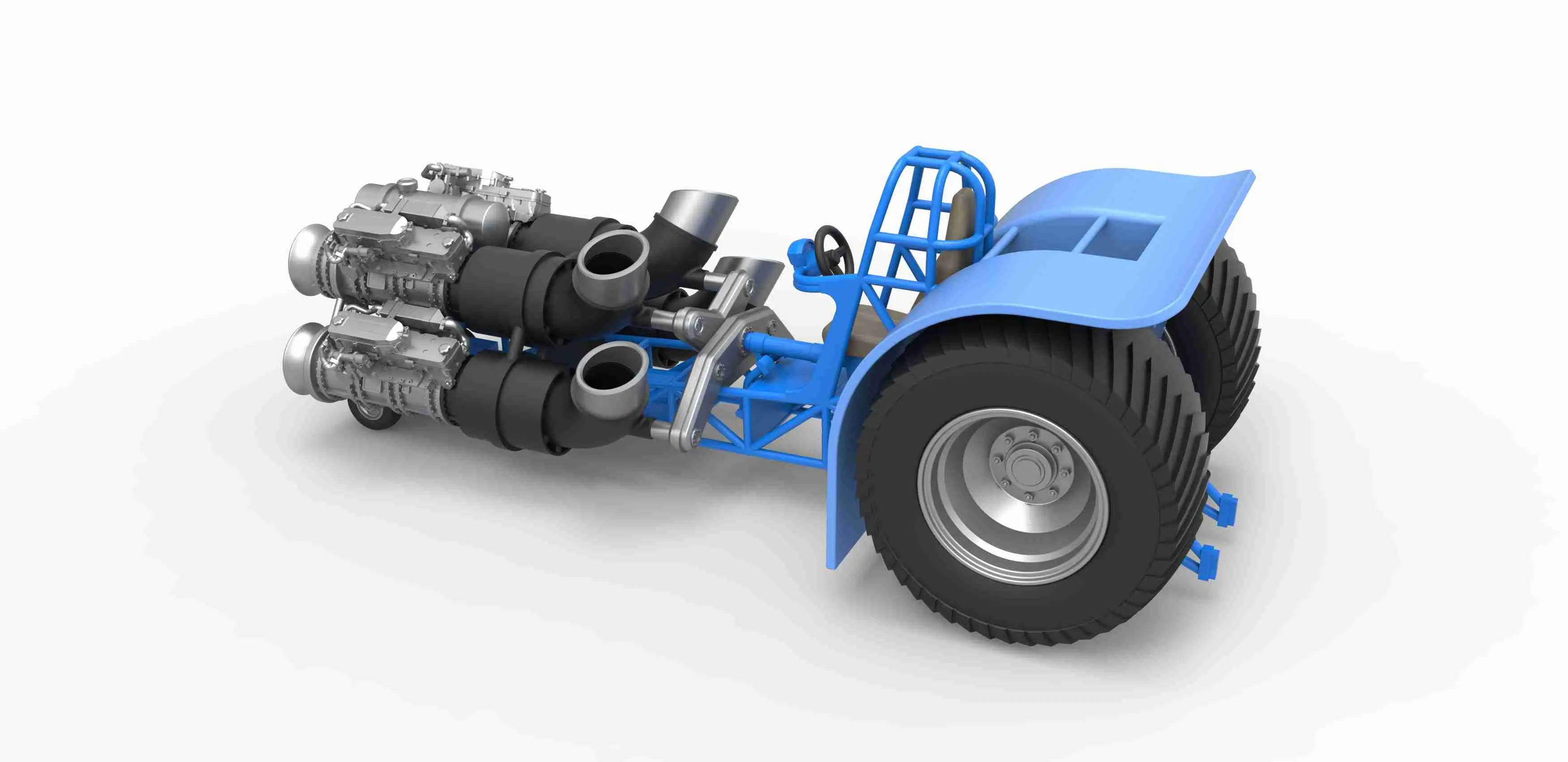 Pulling tractor with 4 jet engines Version 1 Scale 1:25