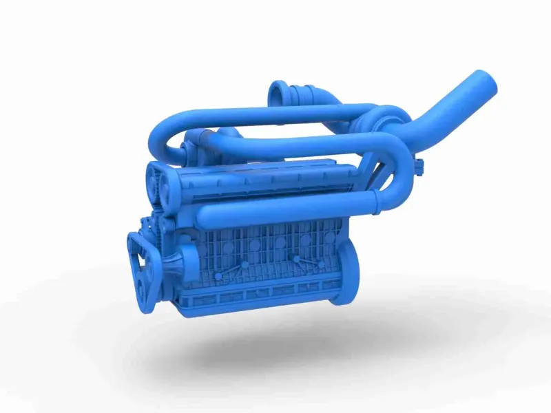 Motor Twin Turbo cu șase cilindri în linie Versiunea 1 Scară 1:25