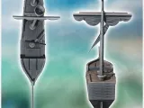 Medieval boat with folded sail and mast observation post (4)-3