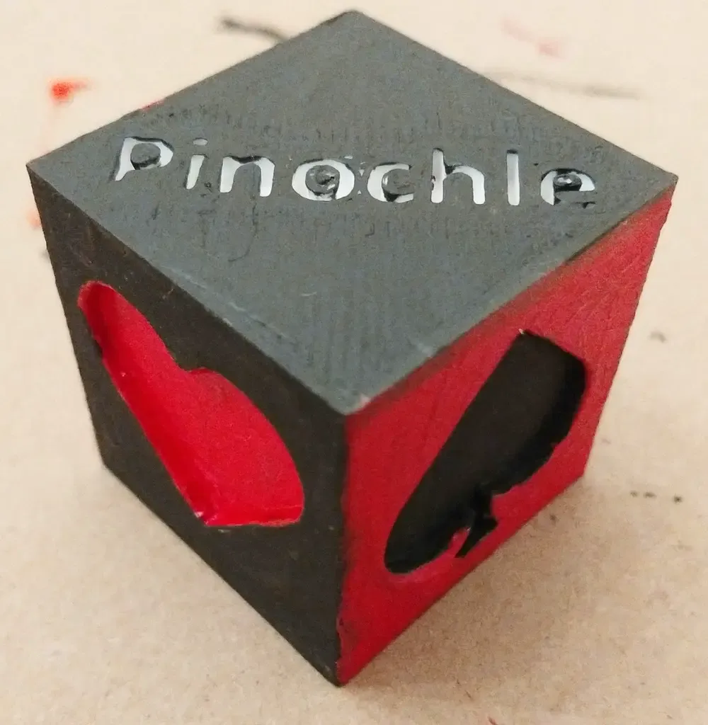 Pinchole & Euchre Suit Reminder Cube