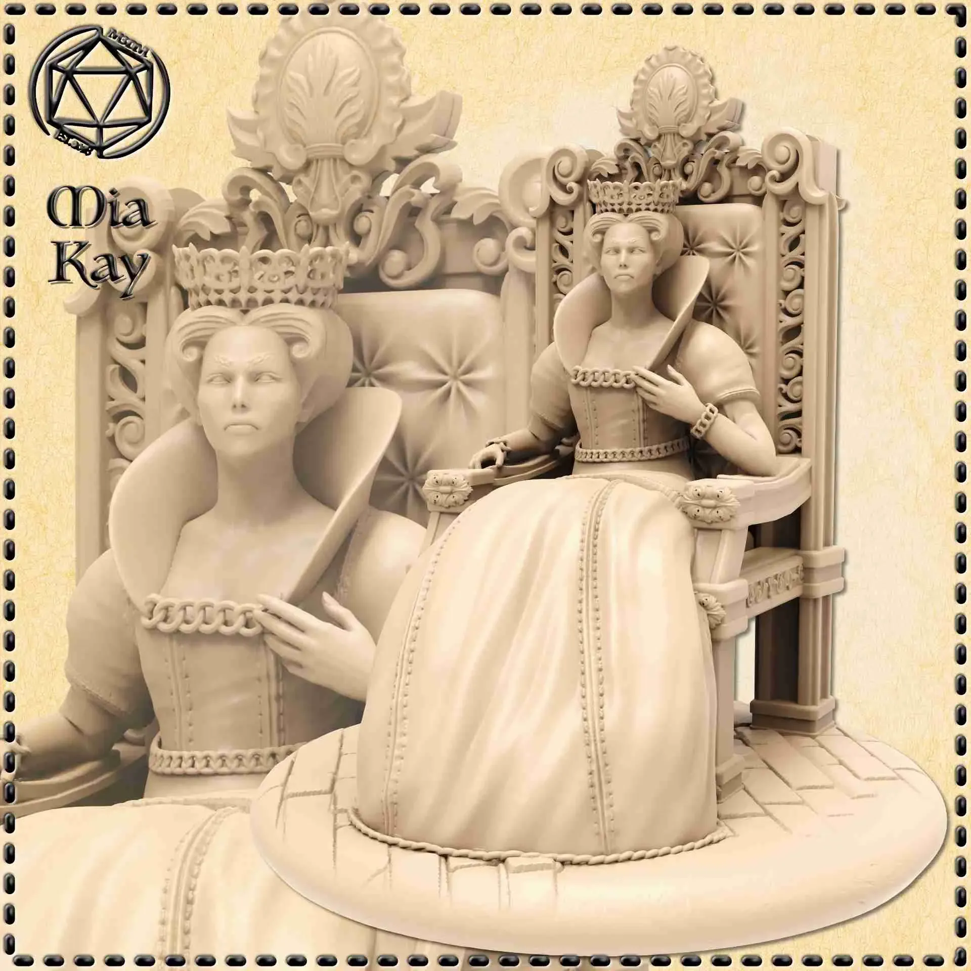 Queen with Throne