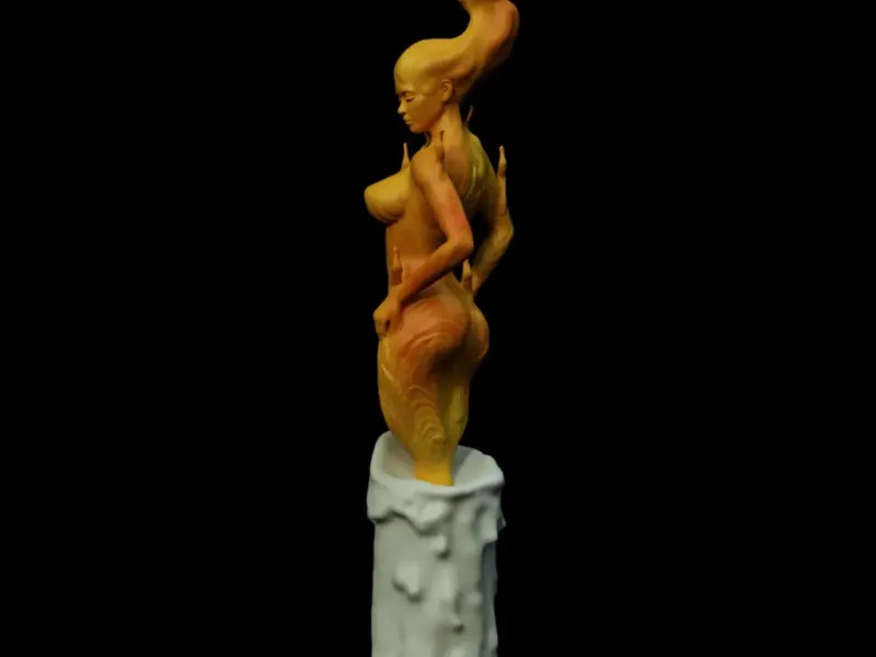 Candle girl. Night light for soul