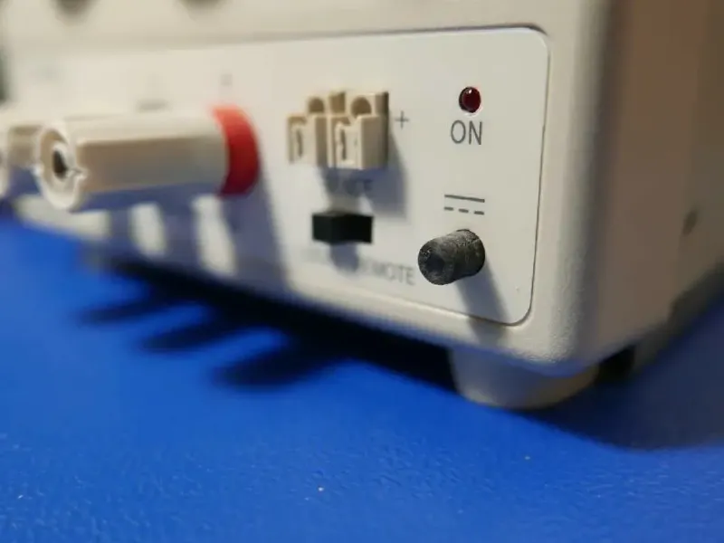 TTI Variable Power Supply Output Button