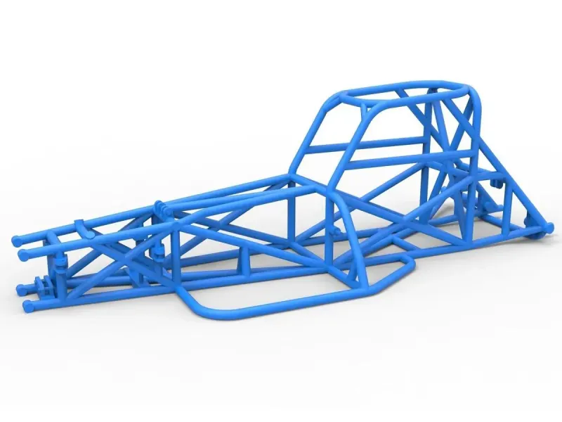 Frame of Supermodified front engine race car V3 Scale 1:25